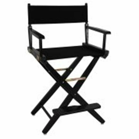 DOBA-BNT 206-20-032-15 24 in. Extra-Wide Premium Directors Chair, Natural Frame with Black Color Cover SA3278466